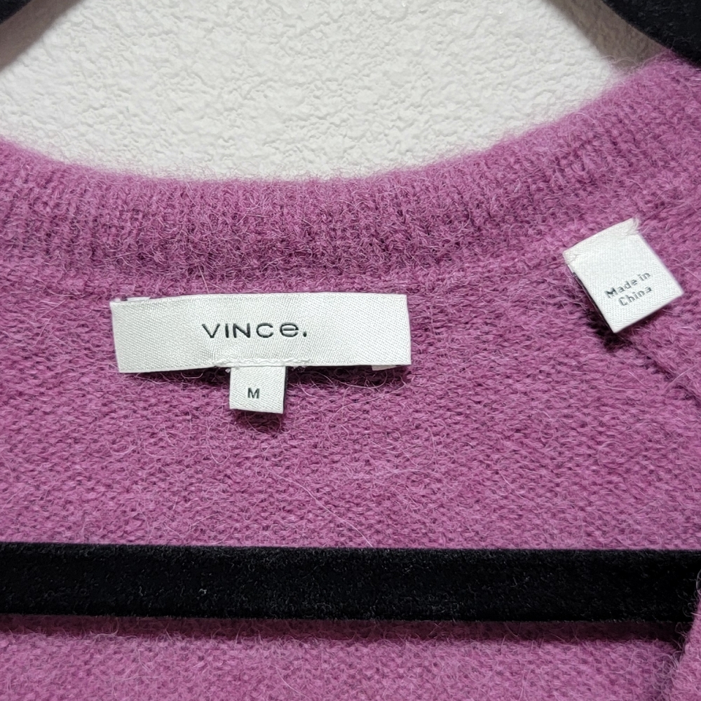 Vince. Brushed Alpaca Blend Vneck Polo Sweater - Picture 9 of 10